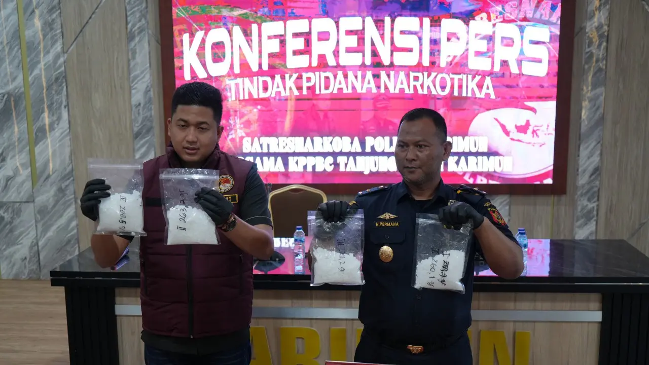 Bea Cukai Tanjung Balai Karimun gagalkan upaya penyelundupan narkotika berjenis sabu sebanyak 1,023 kilogram yang dibawa penumpang dari Malaysia menuju Indonesia. (Istimewa)