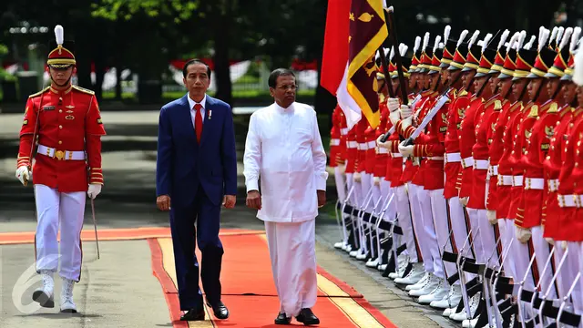 Jokowi Sambut Kunjungan Kenegaraan Presiden Sri Lanka di Istana Merdeka