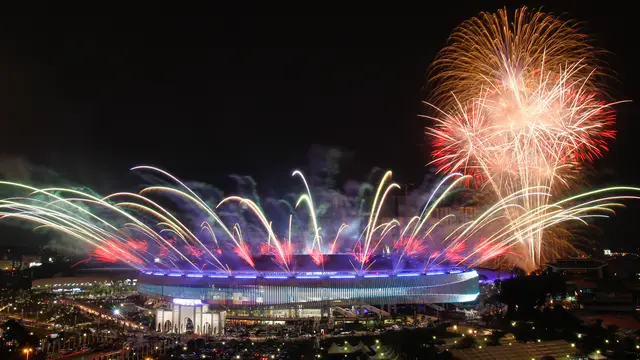 PHOTO: Pesta Kembang Api Menghiasi Pembukaan Sea Games 2017 di Kuala Lumpur