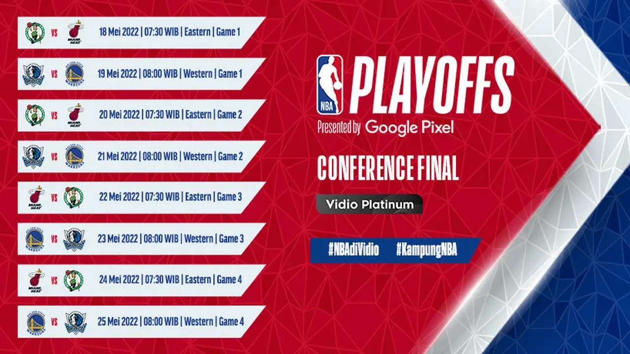 Link Live Streaming NBA 2021/2022 Conference Final di Vidio, 18-25 Mei 2022