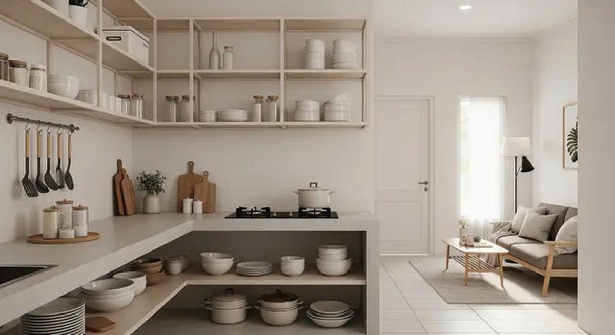 8 Model Dapur Minimalis dan Ruang Tamu Menyatu Tanpa Sekat, Cocok untuk Rumah Tipe 36