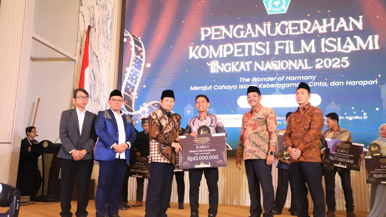 Direktorat Jenderal Bimbingan Masyarakat Islam (Bimas Islam) Kementerian Agama (Kemenag) mengumumkan para pemenang Kompetisi Film Islami Tingkat Nasional 2025. (Istimewa)