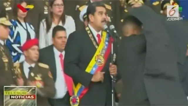 Saat Presiden Venezuela sedang memberikan pidato, tiba-tiba bom meledak berasal dari drone. Ini terjadi saat siaran langsung televisi.