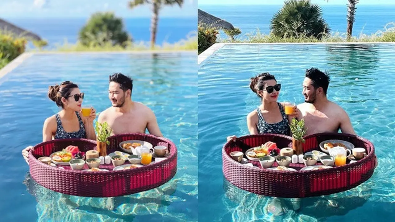 6 Momen Syahnaz Sadiqah dan Suami Liburan di Bali, Bak ABG Pacaran