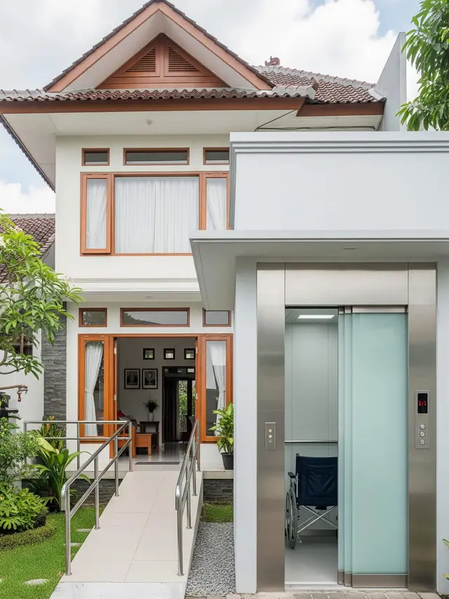 Model Rumah Sederhana Ramah Lansia dengan Jalur Kursi Roda