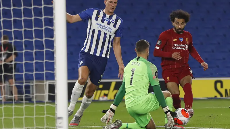 Mohamed Salah Tampil Mengesankan, Liverpool Bungkam Brighton 3-1