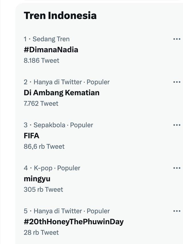 Di Mana Nadia dan Di Ambang Kematian