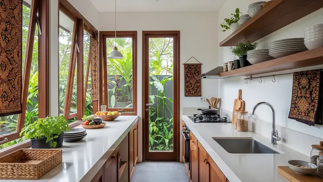 Inspirasi Dapur Kecil untuk Memasak Lama Tanpa Terasa Panas/Foto: AI Generated