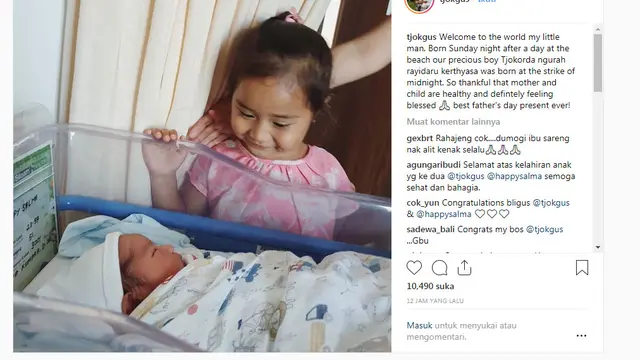 Anak kedua Happy Salma (Instagram/ @tjokgus)