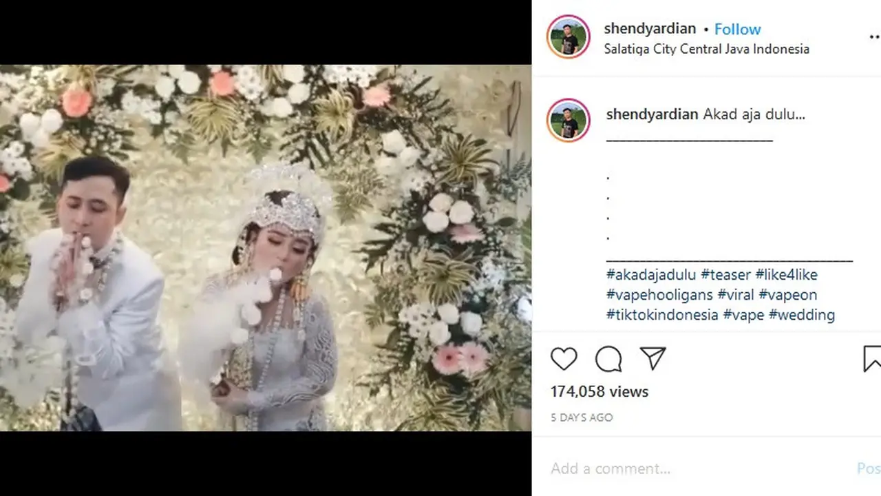 pengantin atraksi vape