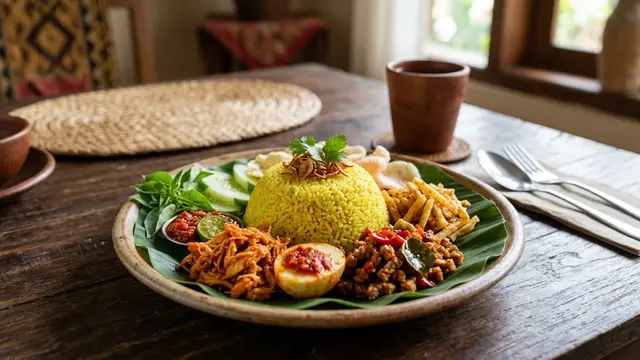 Resep Nasi Kuning Cokot/AI Generated