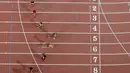  Sejumlah Atlet lari putri bersaing di 100 meter selama IAAF World Championships di Stadion Nasional di Beijing, Cina (26/8/2015). (REUTERS/Pawel Kopczynski)