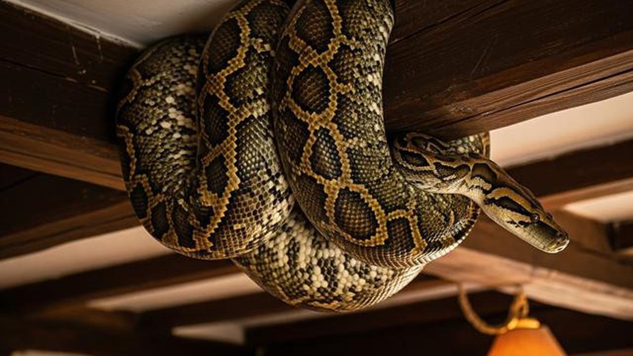 Apa yang Harus Dilakukan Jika Ada Ular Piton di Plafon Rumah? Ini Langkah Aman dan Tepat