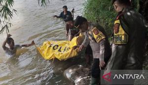 Penemuan jasad warga Cianjur di Sungai. (Antara)