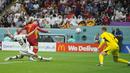 Buntu dibabak pertama, Spanyol akhirnya memainkan Alvaro Morata pada menit ke-54 untuk mendobrak daya serang. (AP Photo/Julio Cortez)