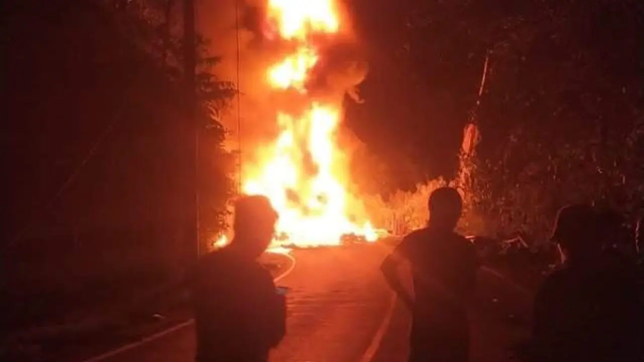 kasus tabrakan truk pengangkut BBM yang menyebabkan 4 warga Sulut meninggal dunia.