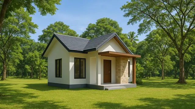 5 Model Rumah Sederhana di Desa dengan Halaman Luas dan Banyak Pepohonan