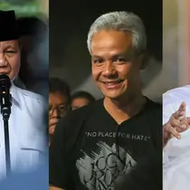3 Tokoh yang menyatakan bakal maju menjadi calon presiden pada Pemilu 2024, Prabowo Subianto, Ganjar Pranowo dan Anies Baswedan. (Liputan6.com/Rita Ayuningtyas)