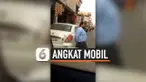 KESAL JALAN TERHALANG, PRIA ANGKAT MOBIL YANG PARKIR SEMBARANGAN