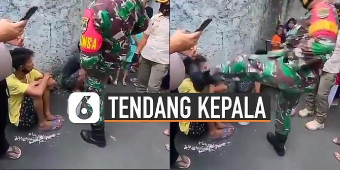 VIDEO: Viral Anggota TNI Tendang Kepala Tukang Ondel-Ondel Karena Curi Handphone