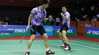 Marcus Fernaldi Gideon / Kevin Sanjaya Sukamuljo lolos ke semifinal India Terbuka 2016 setelah mengalahkan pasangan Taiwan, Chen Hung Ling/Chi Lin Wang. (PBSI)