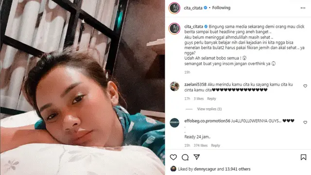Cita Citata dikabarkan meninggal dunia