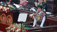 Presiden Jokowi menyampaikan pidato di Sidang Tahunan MPR 2023. (Foto: Munchen/DPR/Istimewa)