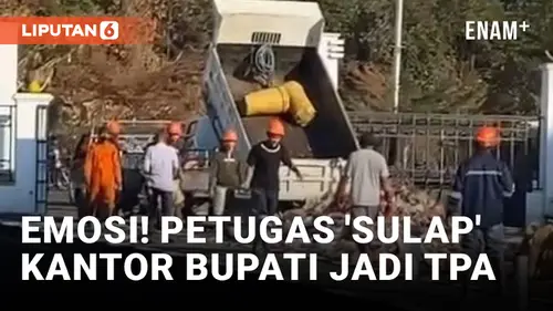 VIDEO: Tiga Bulan Tak Digaji, Petugas Kebersihan Buang Sampah di Halaman Kantor Bupati SBB