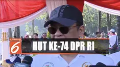 Masyarakat pun menyambut gembira perayaan ulang tahun DPR ini.