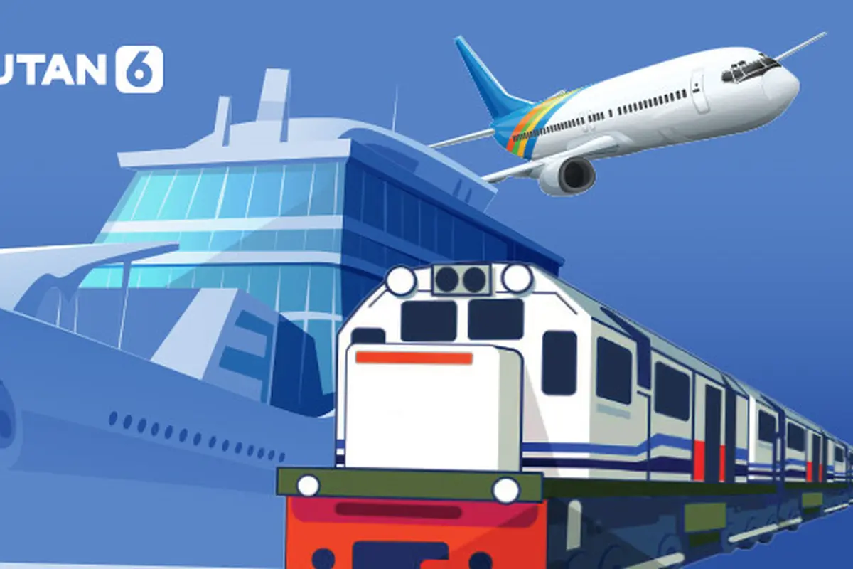Banner Infografis Deretan Diskon Tiket Kereta hingga Pesawat Mudik Lebaran 2026.