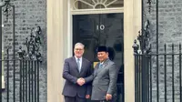 Laporan Liputan6.com dari London: Prabowo-PM Inggris Bertemu 4 Mata di 10 Downing Street, Ini yang Dibahas