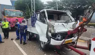 Kecelakaan Beruntun 4 Kendaraan di Tol Akses Tanjung Priok