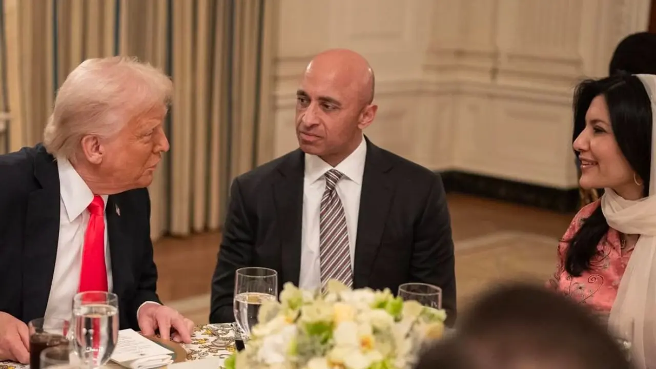 Presiden Amerika Serikat Donald Trump dalam acara buka puasa bersama di Gedung Putih pada Kamis, (27/3/2025).