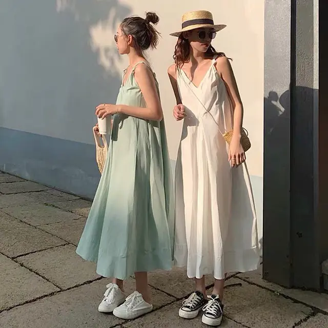 Ilustrasi gaun linen