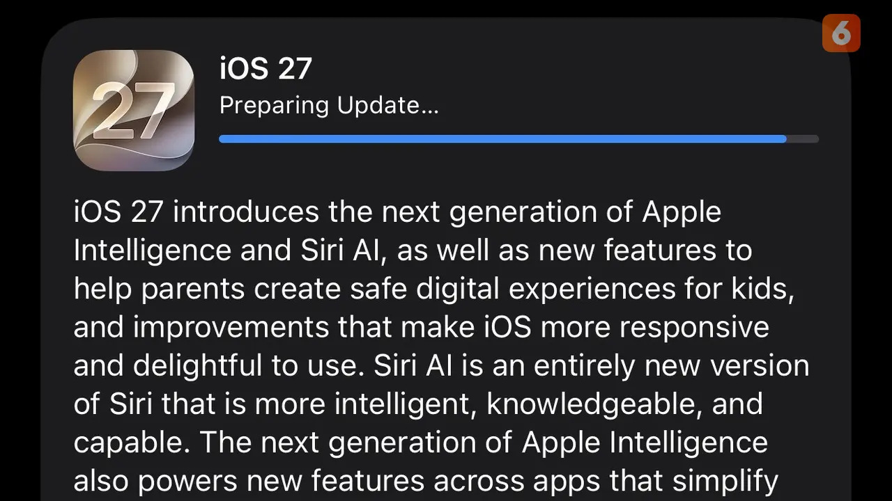 iOS 27. Liputan6.com/Iskandar