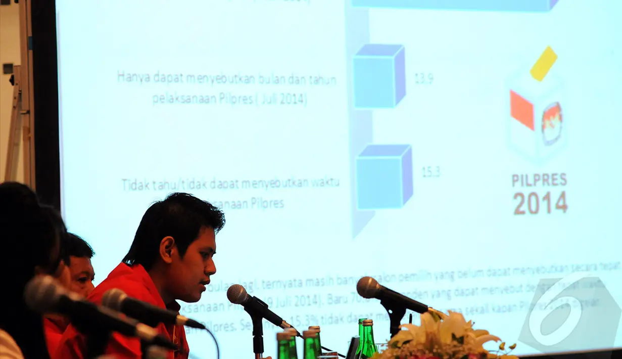 Survei LSN dilaksanakan pada 1 hingga 8 Juni 2014 di seluruh Indonesia. Populasi dari survei ini adalah seluruh penduduk Indonesia yang memiliki hak pilih dan tercantum dalam Daftar Pemilih Tetap, Jakarta, Kamis (12/06/2014) (Liputan6.com/Faisal R Syam)