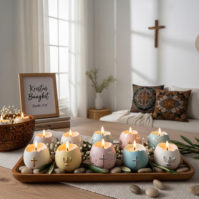 7. Lilin Cangkang Telur