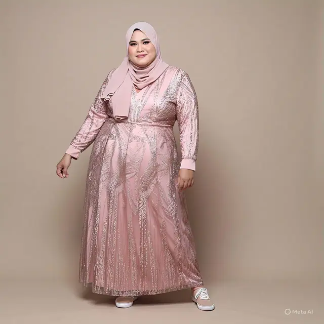 Model Gaun Cantik untuk Badan Gemuk/Meta AI