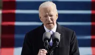 Presiden Joe Biden berbicara selama Pelantikan di US Capitol di Washington, Rabu (20/1/2021). Joe Biden mengalahkan Donald Trump di pemilu AS 2020 dengan perolehan 81 juta suara. (AP Photo/Patrick Semansky, Pool)