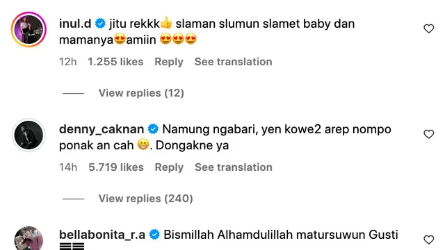 Unggahan Denny Caknan soal Bella Bonita hamil. (Foto: Dok. Instagram @denny_caknan)