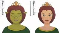 Princess Fiona setelah 'dioperasi' (sumber: Instagram/kawthari3)