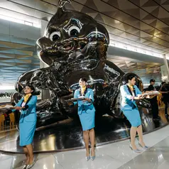 Intip patung Butter Baby di Bandara Internasional Soekarno Hatta yang siap sapa para traveller (Butter Baby)