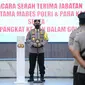 Kapolri Jenderal Listyo Sigit Prabowo saat memimpin upacara serah terima jabatan (sertijab) tujuh Kapolda di Gedung Rupatama Mabes Polri, Jakarta Selatan, Rabu (29/12/2021). (Ist)