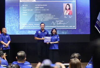 Motivator dan pengusaha Indonesia Merry Riana bergabung dengan Partai Demokrat. (X @PDemokrat)