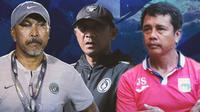 Liga 1 - Cover pelatih lokal yang layak berkiprah di Liga 1: Fakhri Husaini, I Putu Gede, Jafri Sastra (Bola.com/Bayu Kurniawan Santoso)
