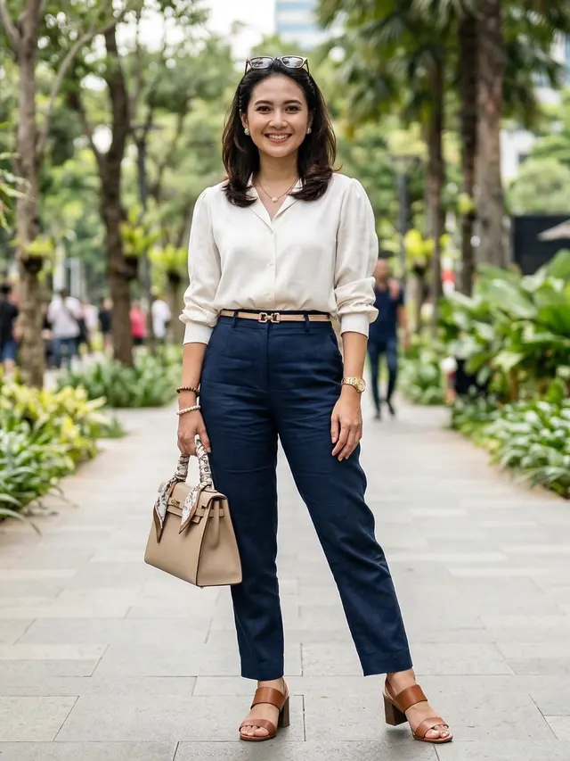 Model Celana Panjang Wanita Bahan Kain (Foto: Gemini AI)