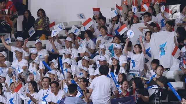Suporter Korea dan Indonesia