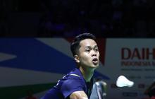 FOTO: Aksi Anthony Sinisuka Ginting Sukses Melaju ke Babak 16 Besar Indonesia Masters 2024 Usai Menjinakkan Kantaphon Wangcharoen