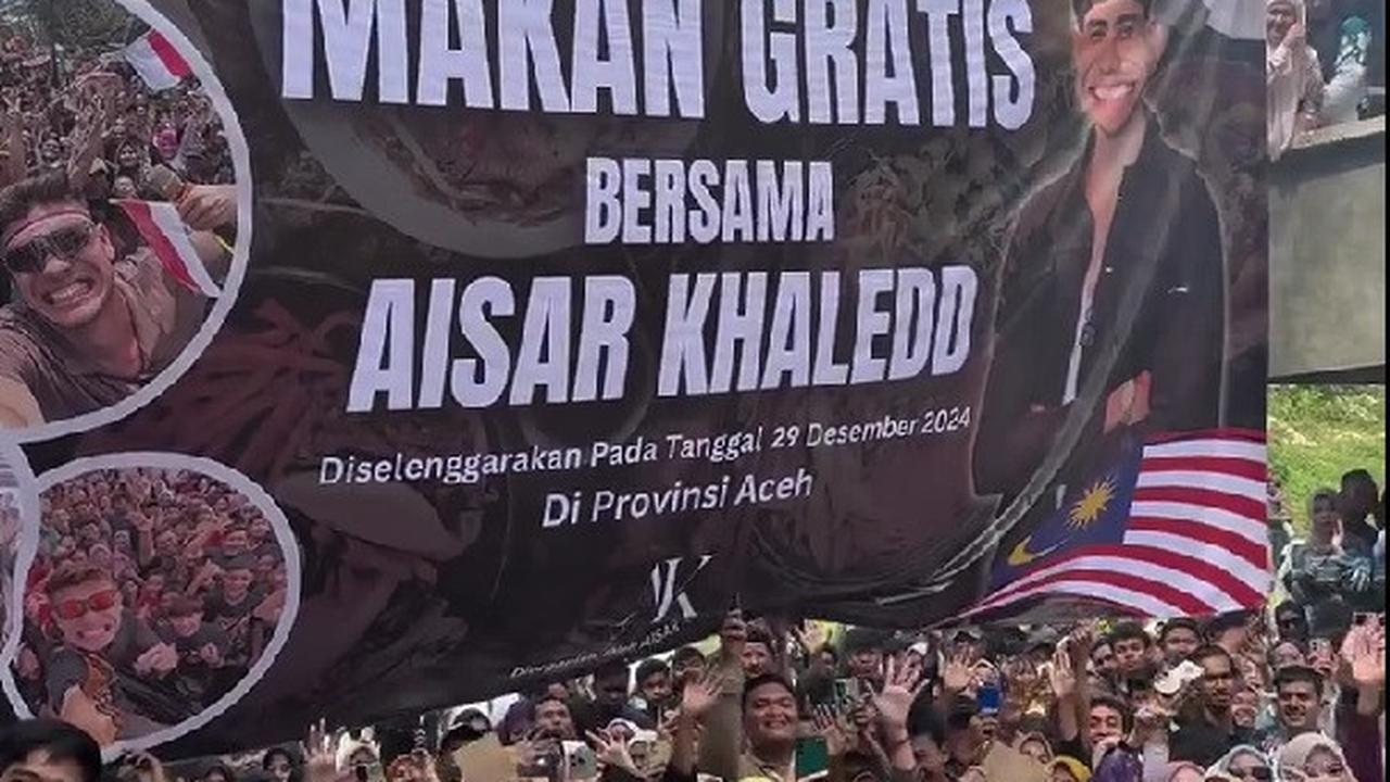 Potret Event Makan Bareng Aisar Khaled di Aceh, Disambut Meriah Bak Presiden Datang