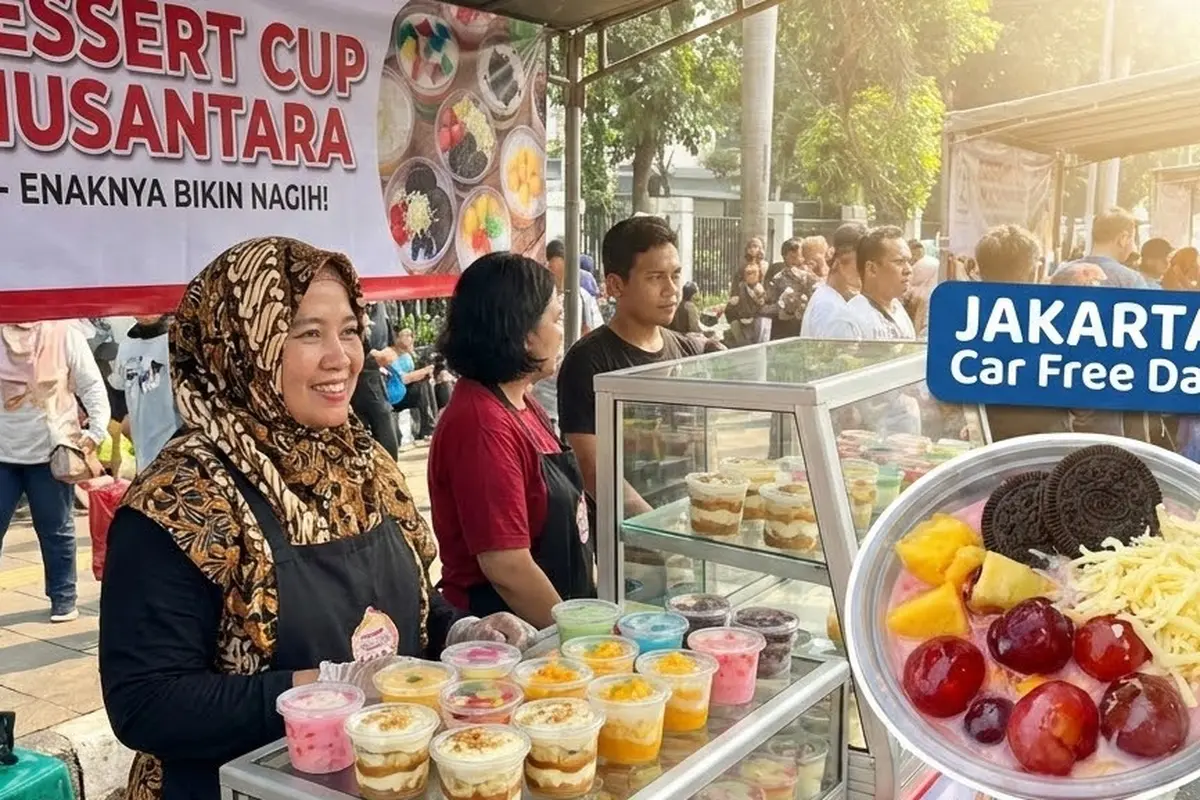 Jualan dessert cup (Gemini AI)